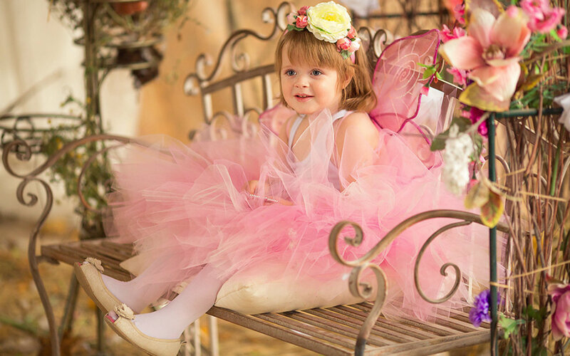 Young Girl in Fairy Costume — Pink