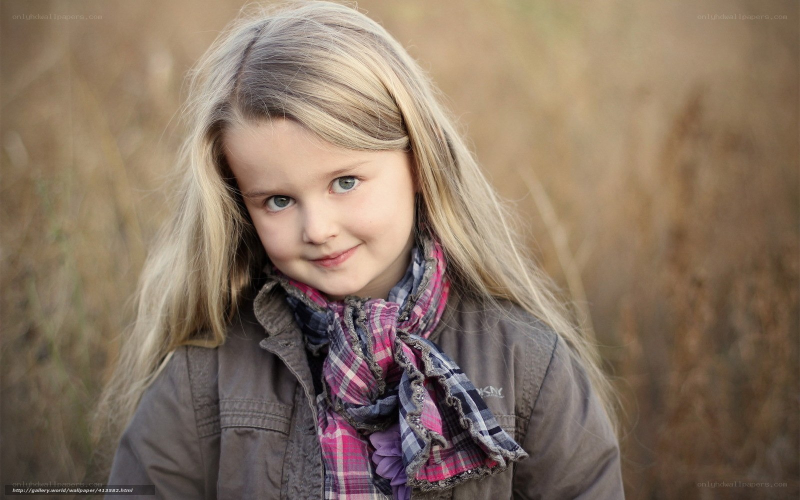 young girl in field