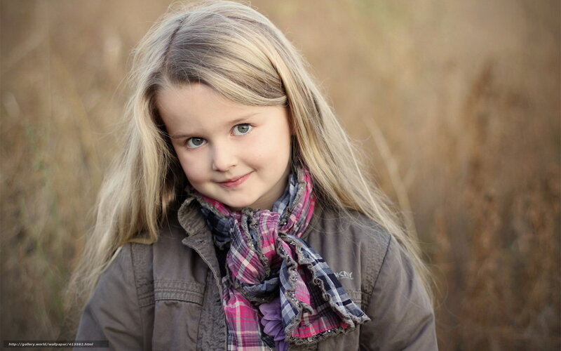 Young Girl in Field — Brown, Calm