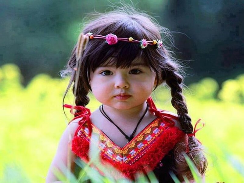 Young Girl in Field — Green