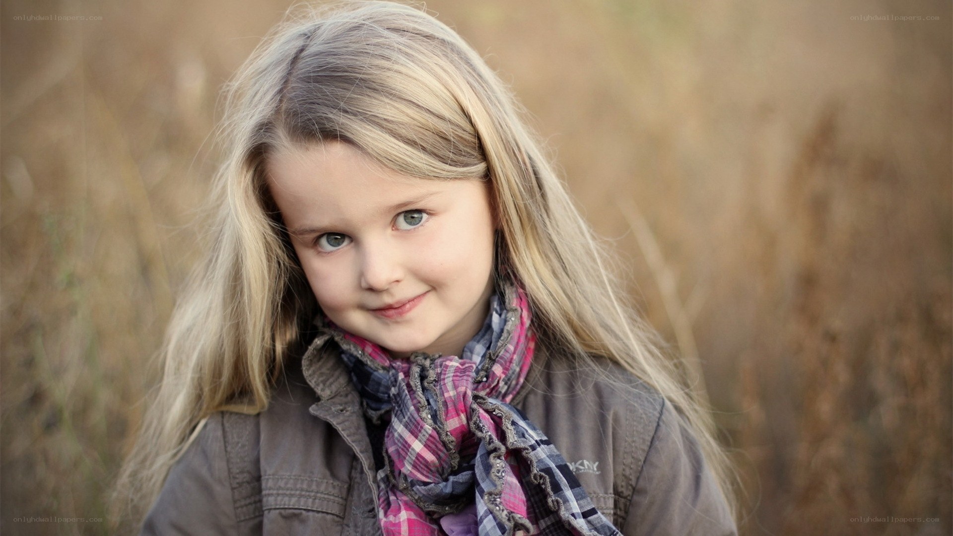 young girl in field