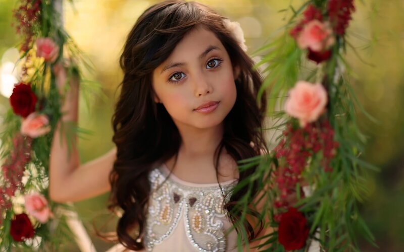 Young Girl in Floral Arch