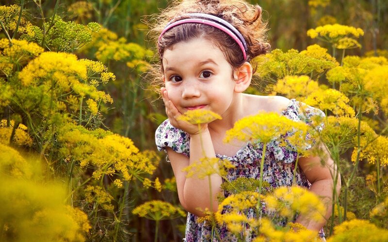 Young Girl in Flowers