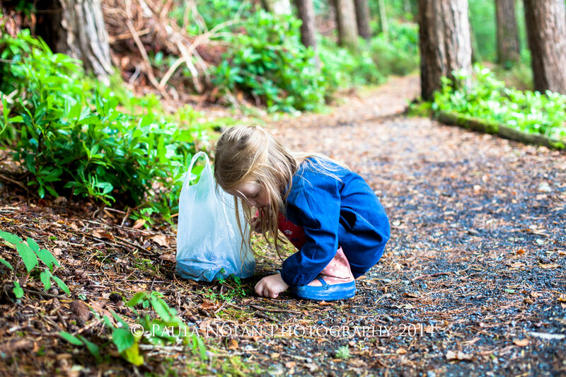 Young Girl in Forest — Blue, Natural