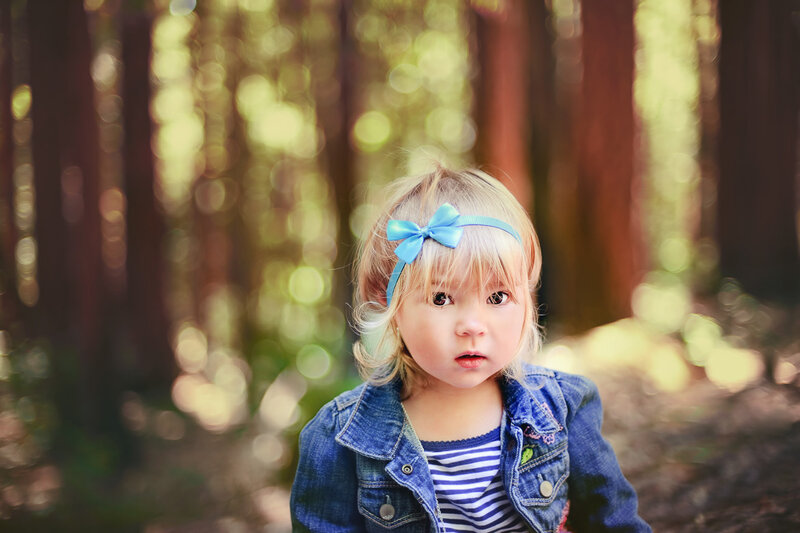Young Girl in Forest — Blue