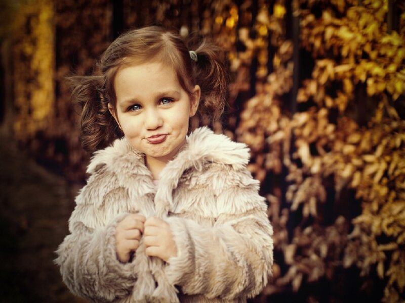 Young Girl in Fur Coat