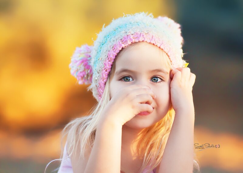 Young Girl in Hat — Yellow, Serene