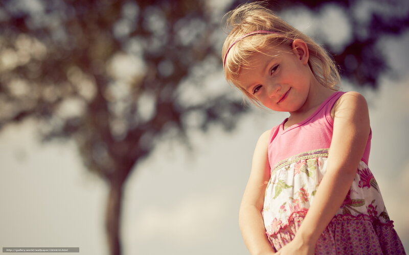 young girl in pink dress