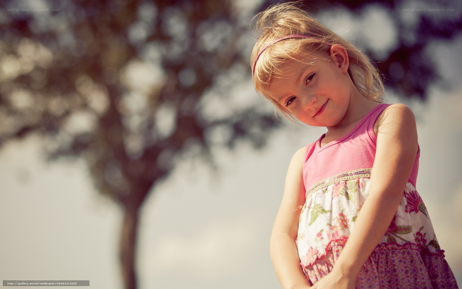 young girl in pink dress