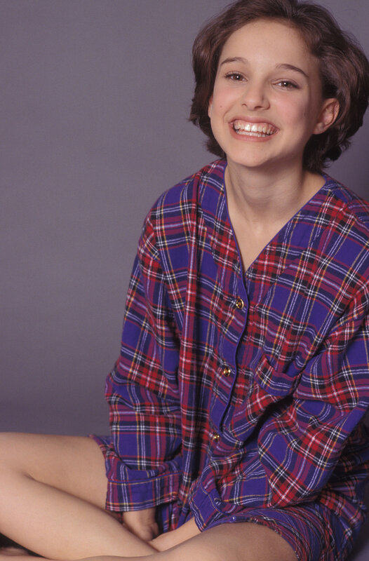 Young girl in plaid pajamas