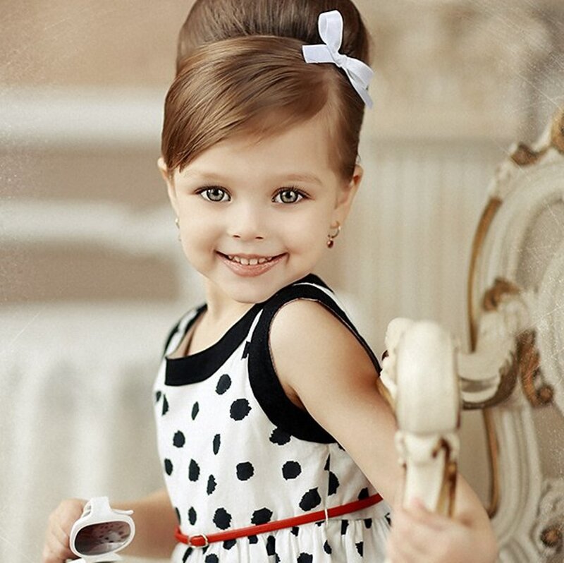 Young Girl in Polka-dot Dress