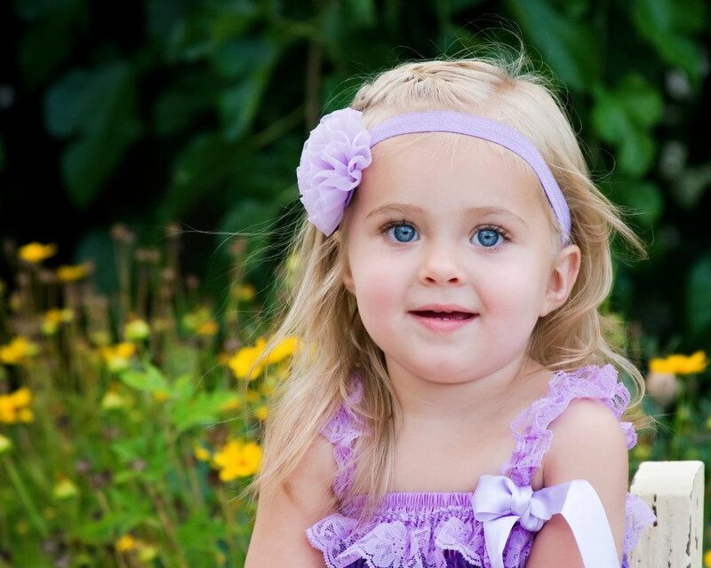 Young Girl in Purple Dress — Serene