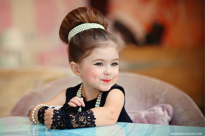 Young Girl in Vintage Style