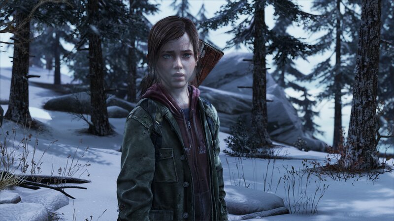 Young Girl in Winter Forest