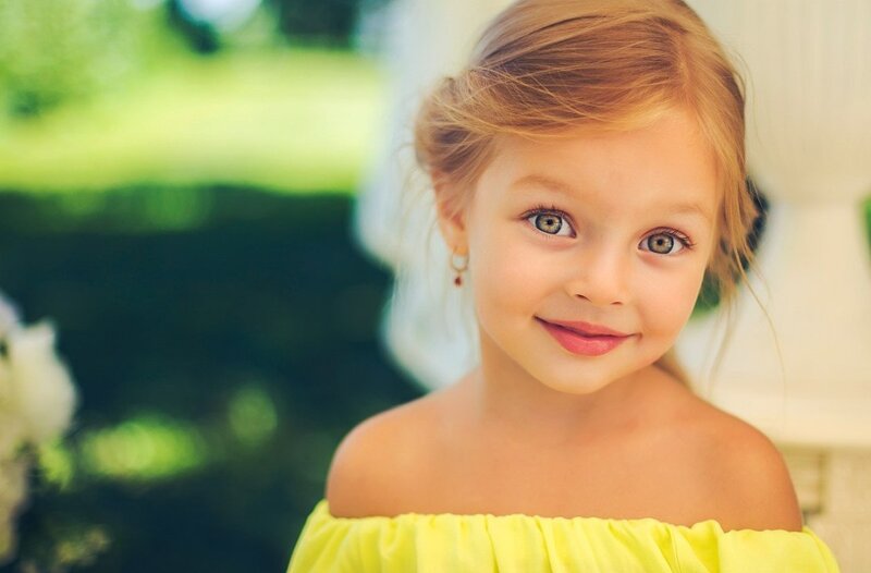 Young Girl in Yellow Dress — Serene, Afternoon