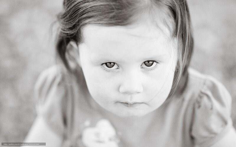 Young Girl Looking at Camera — Black, Serious