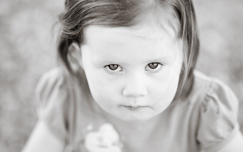 Young Girl Looking at Camera — Black