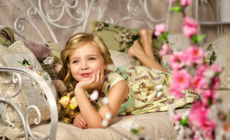 Young Girl on a Bed