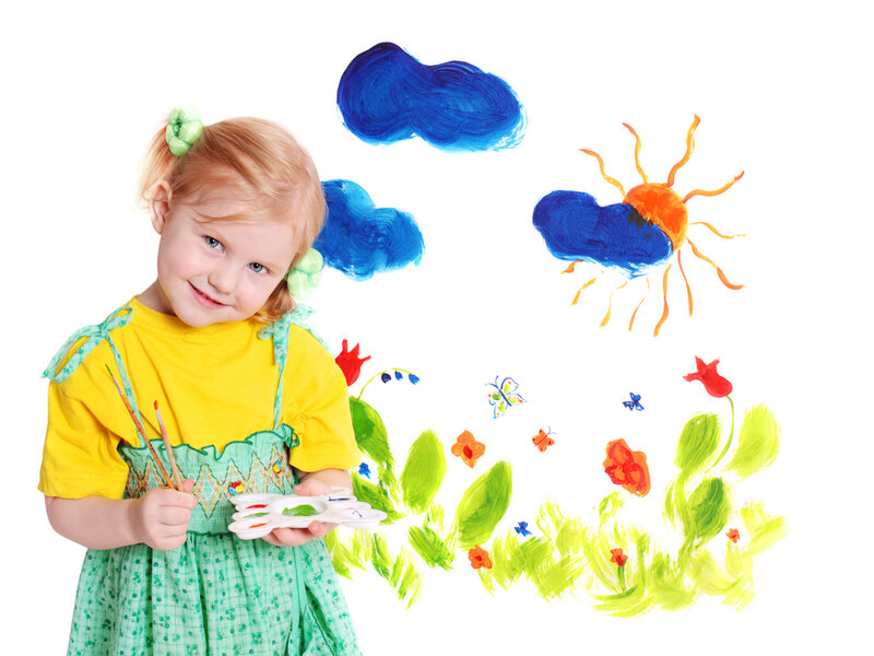 Young Girl Painting