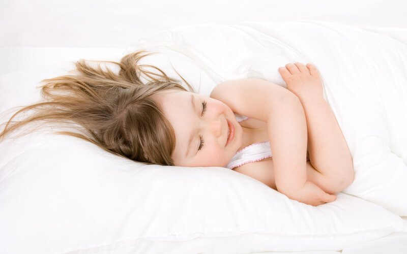 Young Girl Sleeping — White, Peaceful, Photograph