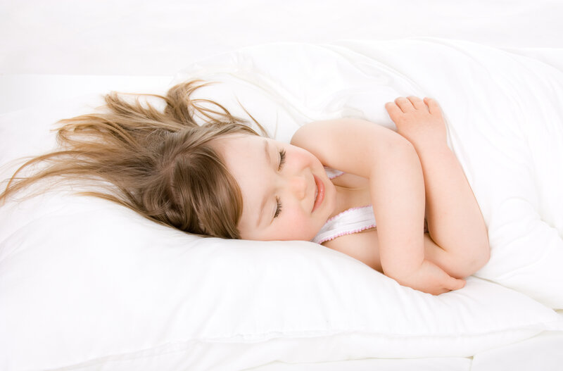 Young Girl Sleeping — White, Peaceful