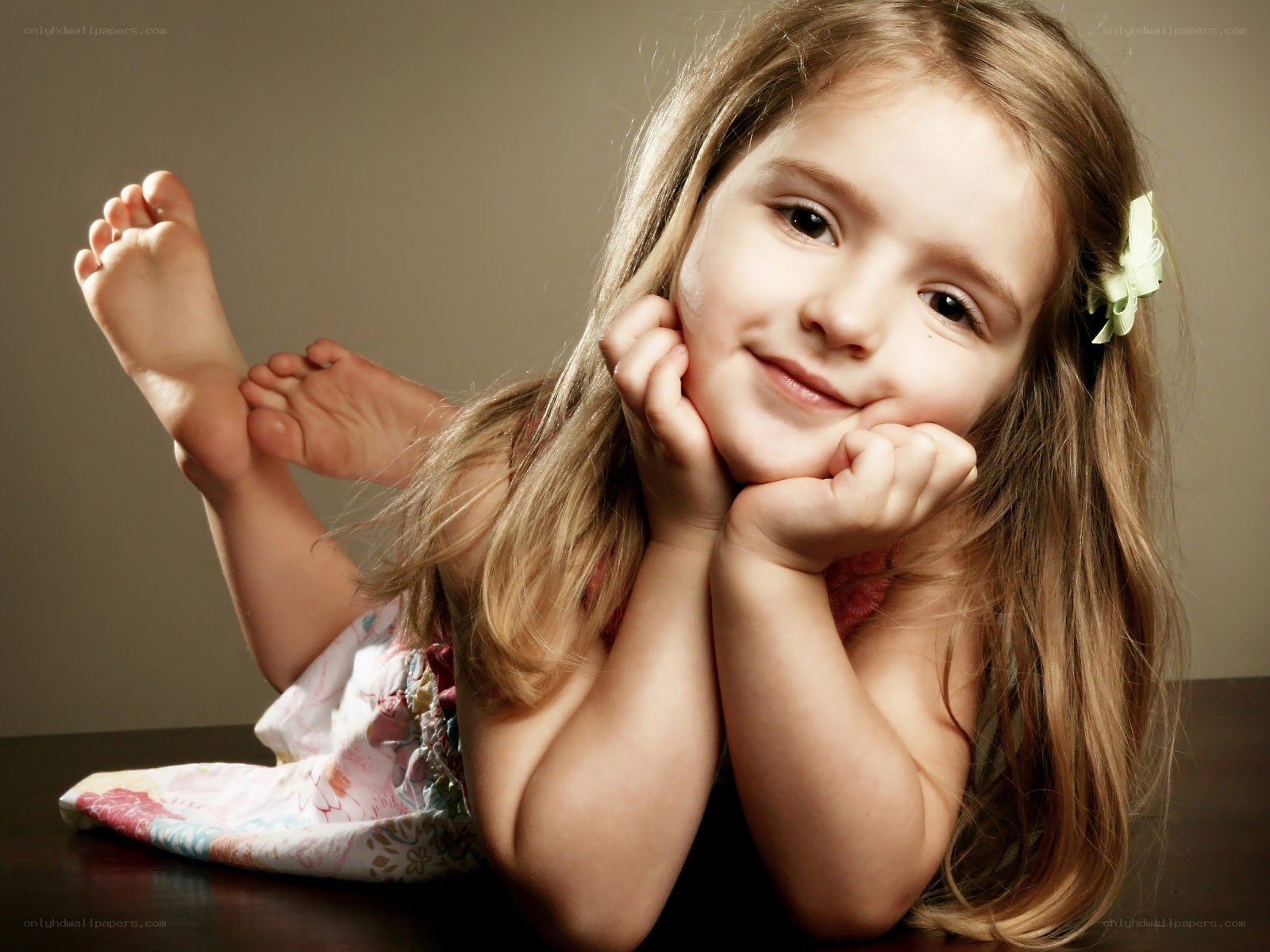 young girl smiling at camera