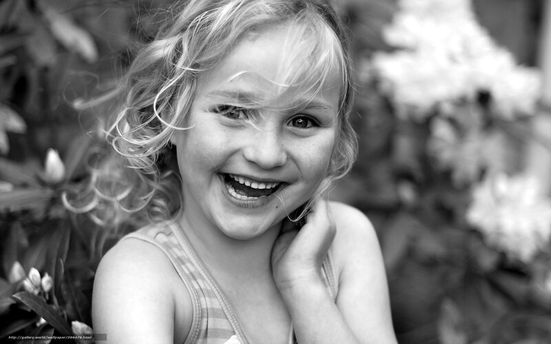Young Girl Smiling — Black, Joyful