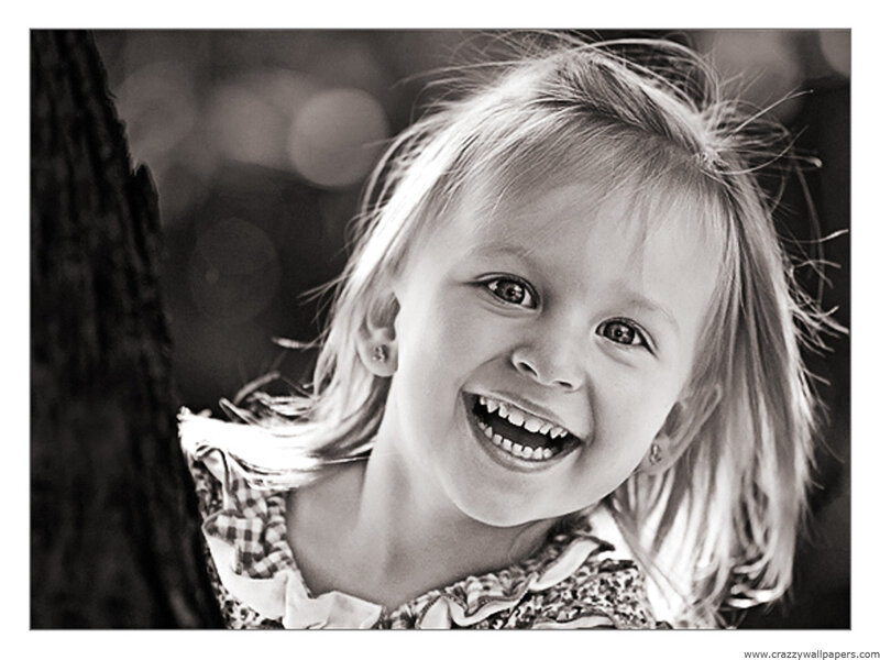 Young Girl Smiling — Black