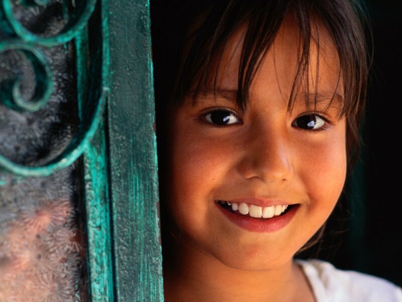 Young Girl Smiling — Brown, Happy, Afternoon