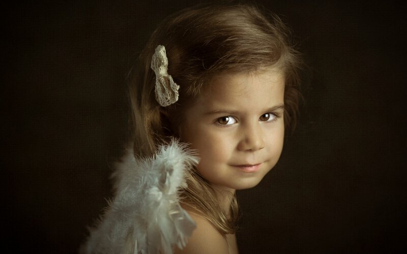 Young Girl with Angel Wings