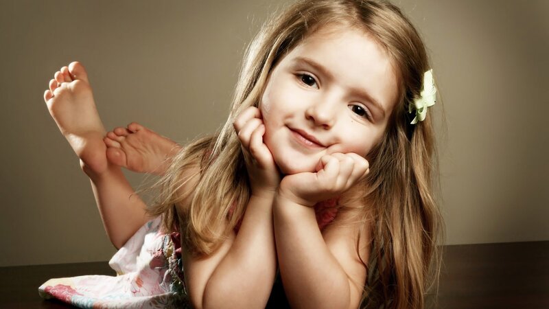 Young Girl with Bare Feet