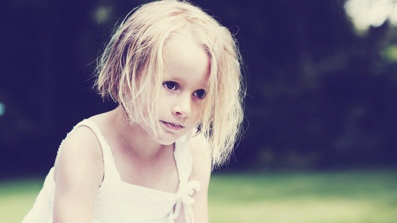young girl with blonde hair