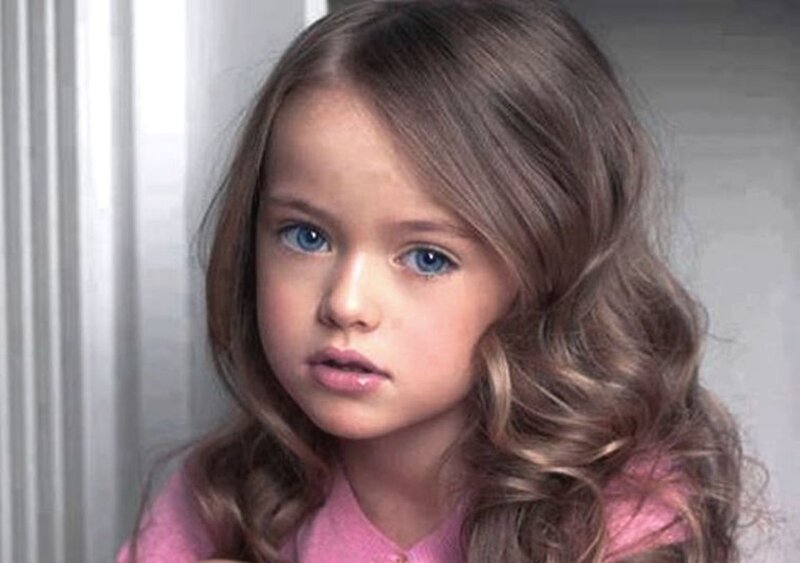 Young Girl with Blue Eyes — Brown, Neutral, Photograph