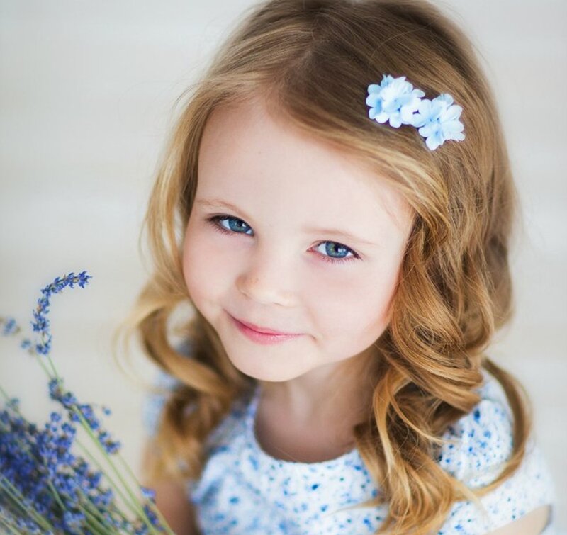 Young Girl with Blue Eyes — Serene