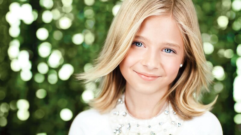 young girl with blue eyes