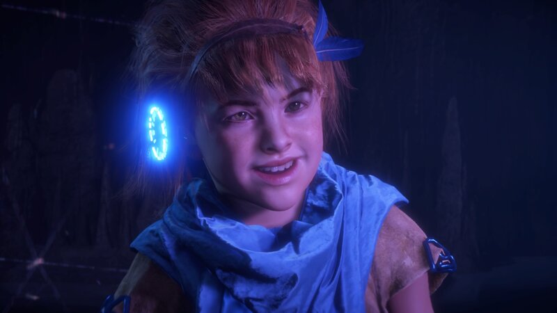 Young Girl with Blue Feather