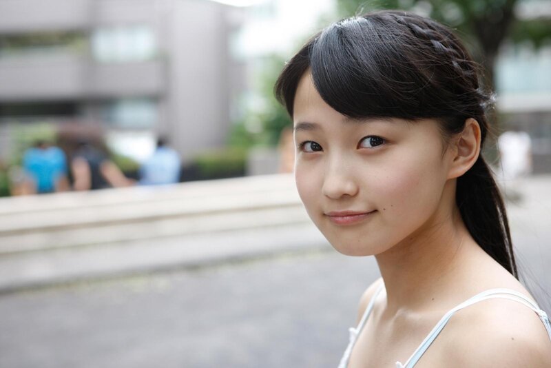 young girl with braided hair