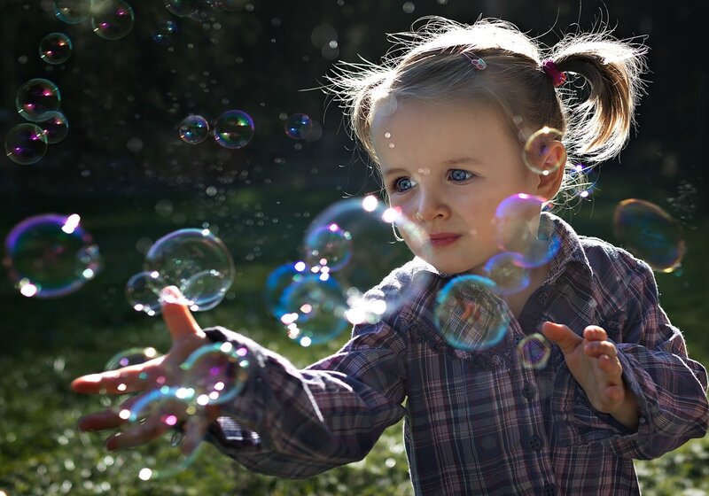 Young Girl with Bubbles