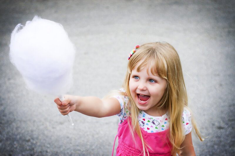 Young Girl with Cotton Candy