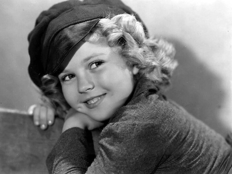 Young Girl with Curly Hair — Black, Cheerful