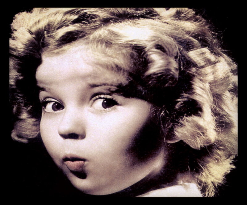 Young Girl with Curly Hair — Black, Dramatic, Photograph
