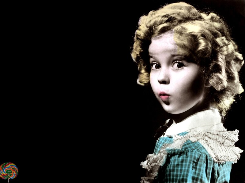 Young Girl with Curly Hair — Black, Dramatic