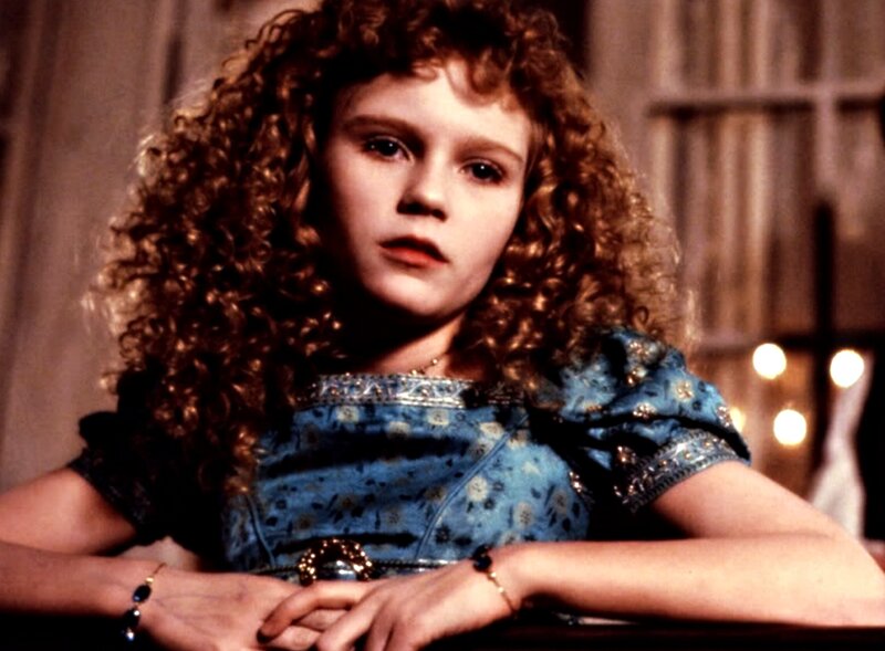 Young Girl with Curly Hair — Brown, Dramatic, Photograph