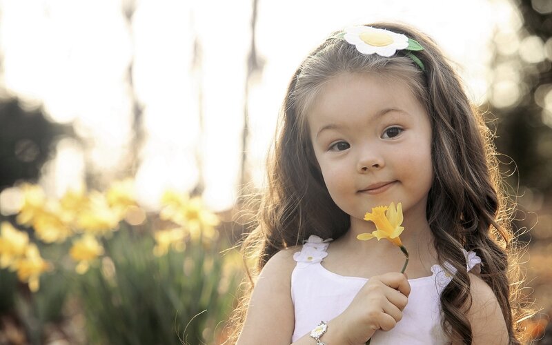 Young Girl with Daffodil