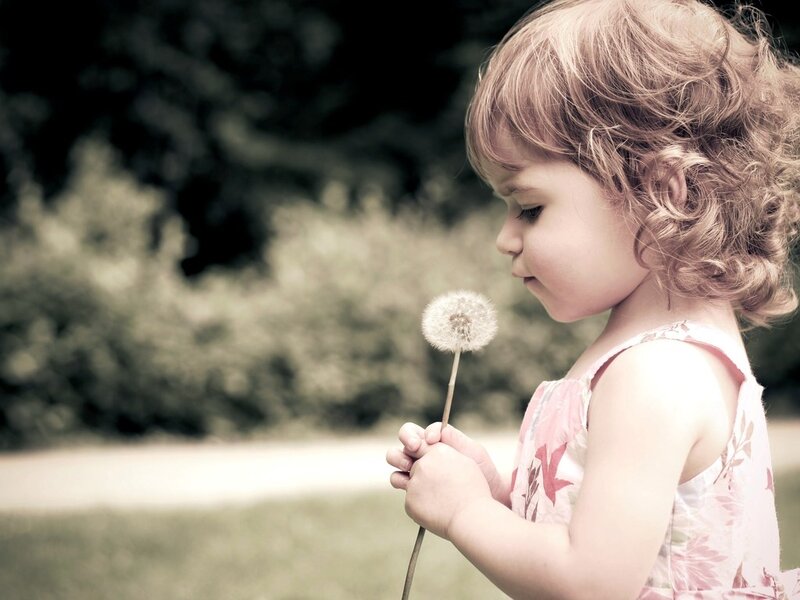 Young Girl with Dandelion