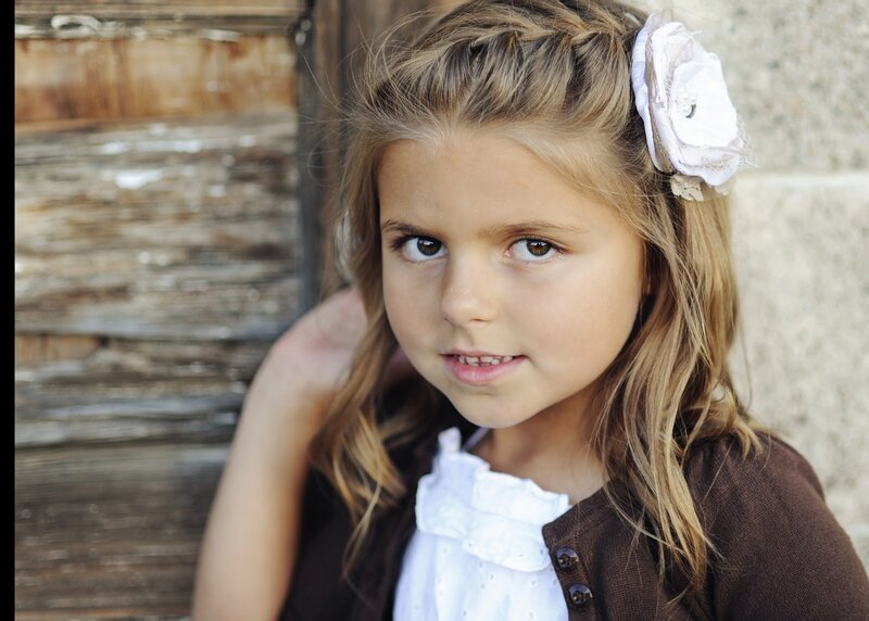 Young Girl with Flower — Brown, Calm