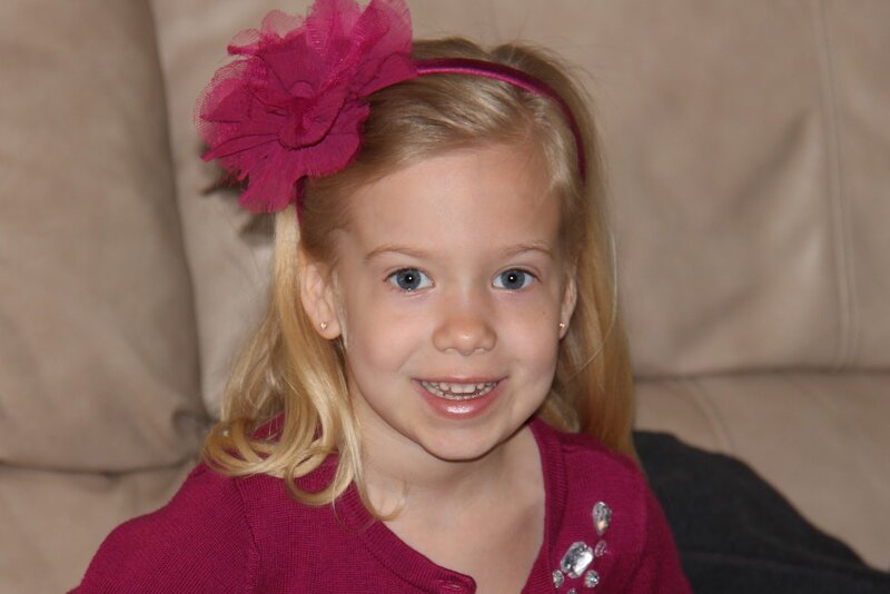 Young Girl with Flower Headband — Pink