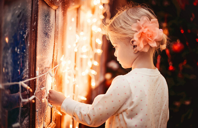 Young Girl with Flower — White, Warm