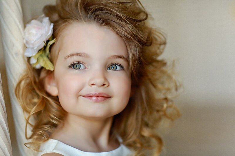Young Girl with Flowers — Blonde