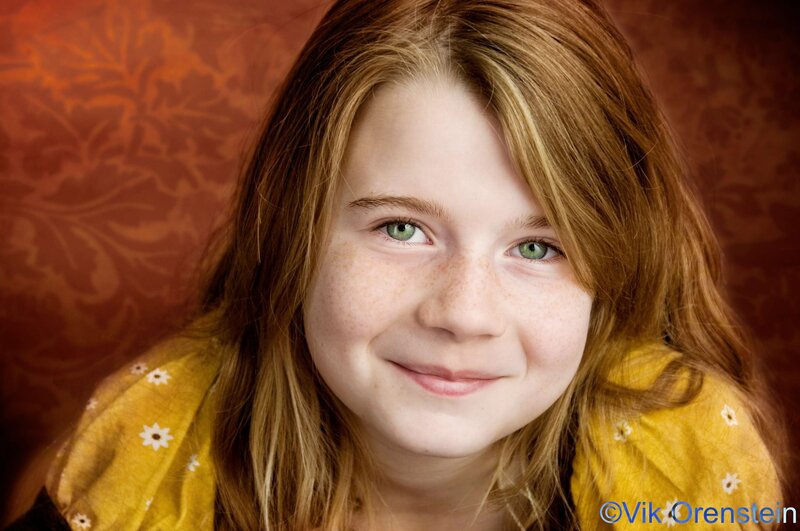Young Girl with Freckles — Brown, Calm